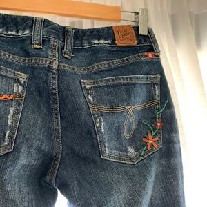Lucky Brand Legend Boot Cut Floral Embroidered Jeans 4/26